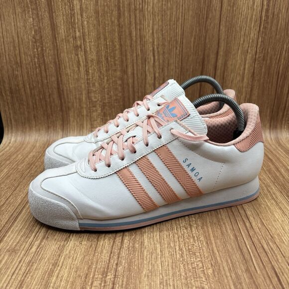 Adidas Originals Samoa AQ7912 White Pink Casual Shoes Women's Sneakers Size 9.5 - Picture 3 of 9